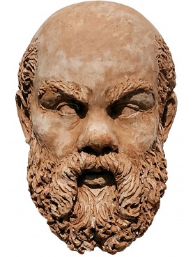 Socrate testa in terracotta - copia di scultura greca