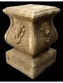 Cement base for vases and statue H.53cms/33x33cms