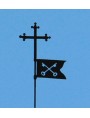 Croce Pisana in ferro con banderula