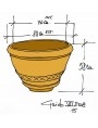Terracotta Citrus vase Ø88cms