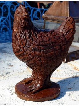 Cast iron ornamental hen