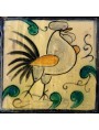 Riproduzione di piastrella siciliana "gallo"