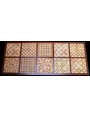 Iron table with 90 majolica tiles