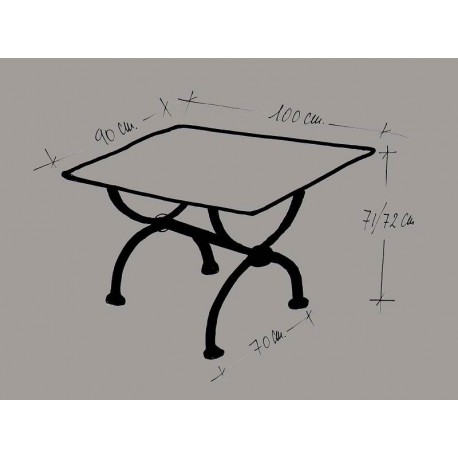 Iron plate table