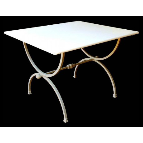 Rectangolar wrought-iron table Porcinai