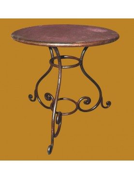 Small round table Ø45cm in forged iron
