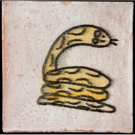 Piastrelle Berbere 9,5x9,5cm serpente a sonagli