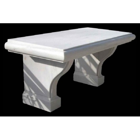 White marble benche