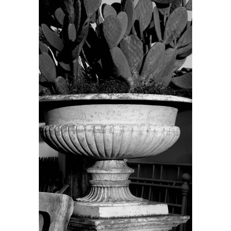 Big iron cast vase