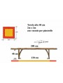 Tavolo quadrato 200 x 200 cm. alto cm.40