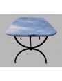 Cardoso stone table with iron legs