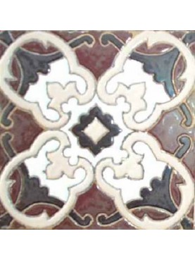 Antica piastrella di maiolica