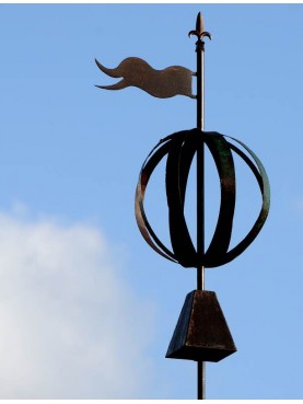 Wind vane armillary sphere forged-iron