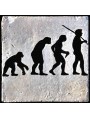 La piastrella Darwinista - evoluzione umana - Darwin maiolica