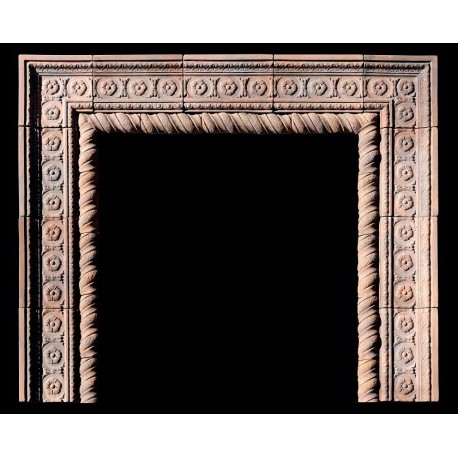Lombard fireplace with terracotta frame