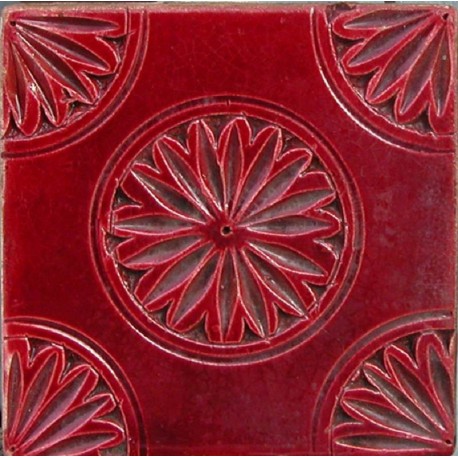 Engraved majolica tiles