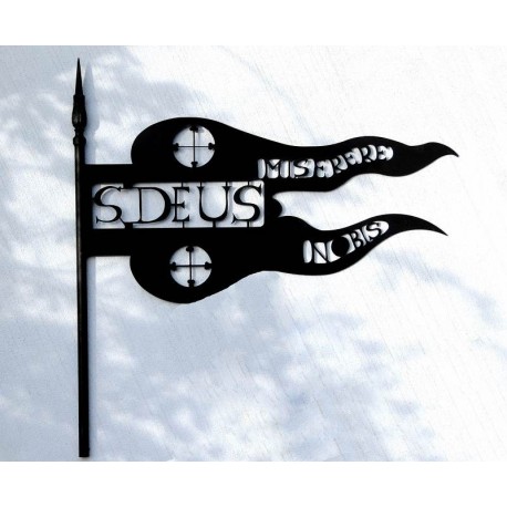 Grande banderuola a tema religioso cattolico