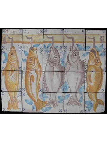 Fish majolica panel