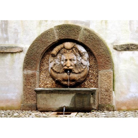 Fontana a muro Lefroy Brooks - mascherone - vasca - cornice
