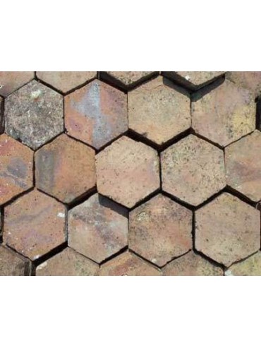 Beige hexagonal tiles