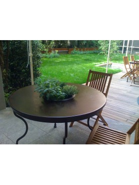 Round table Ø110cms with Stone cooking system (stone BBQ)