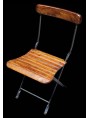 Iron and wood folding chair