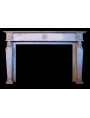Fireplace in white carrara marble