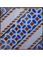 Ancient majolica tile manganese and blue